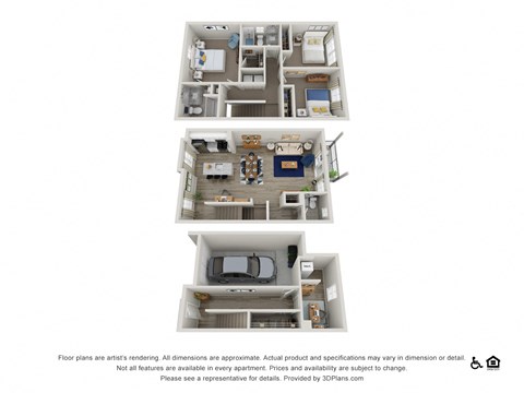 The Cary - 2 bedroom, 2.5 bathroom 1,755 Sq. Ft. Townhome  at Griffin Weston, Cary, 27513